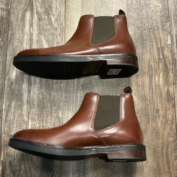 Clark’s Men's Brown Leather Chelsea Boots Size 8 - Picture 6 of 16